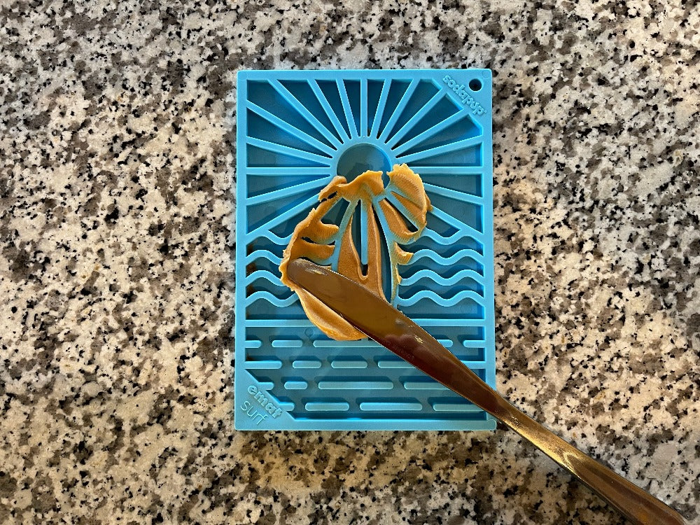 Surf's Up eMat - Small Lickmat for Dogs and Cats | Beach-Themed Design | SodaPup - SodaPup/True Dogs, LLC - Flyclothing LLC