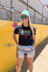 DS BLACK- Neon Boot Stitch Tee