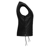 Venus - Ladies Full Length Leather Vest - GoLeather - Flyclothing LLC