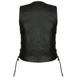 Aurora - Ladies Side Lace Leather Vest - GoLeather - Flyclothing LLC