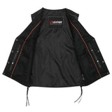 Aurora - Ladies Side Lace Leather Vest - GoLeather - Flyclothing LLC
