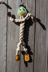 Dilly Duck Natural Rope Knottie® Dog Toy, Large (9mm diameter) - HuggleHounds - Flyclothing LLC