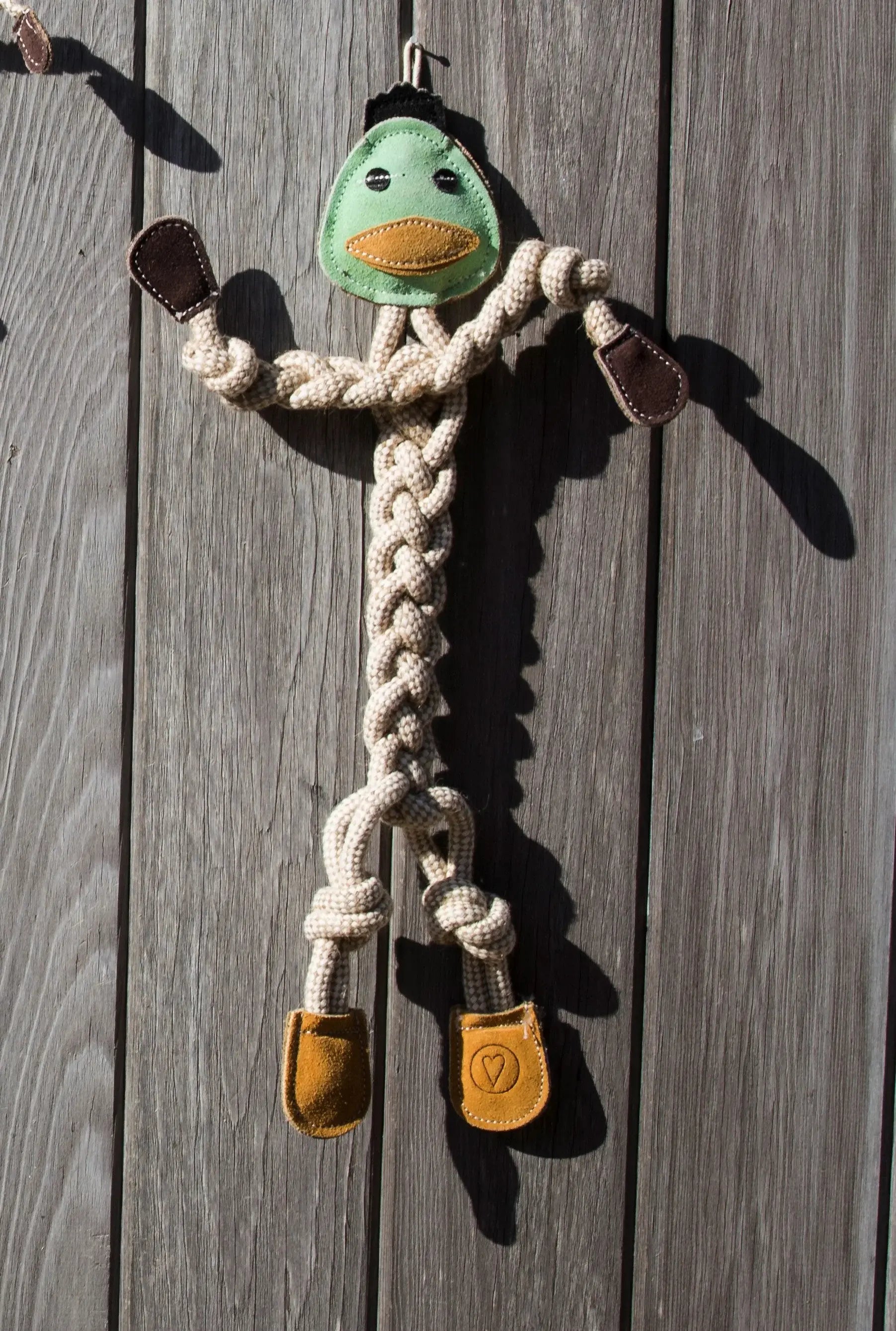 Dilly Duck Natural Rope Knottie® Dog Toy, Large (9mm diameter) - HuggleHounds - Flyclothing LLC