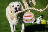 Stuey Sock Monkey Natural Rope Knottie® Dog Toy, Large (9mm rope diameter) - HuggleHounds - Flyclothing LLC