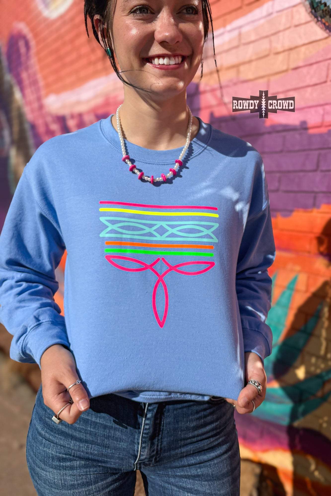 DS Neon Boot Stitch Sweatshirt