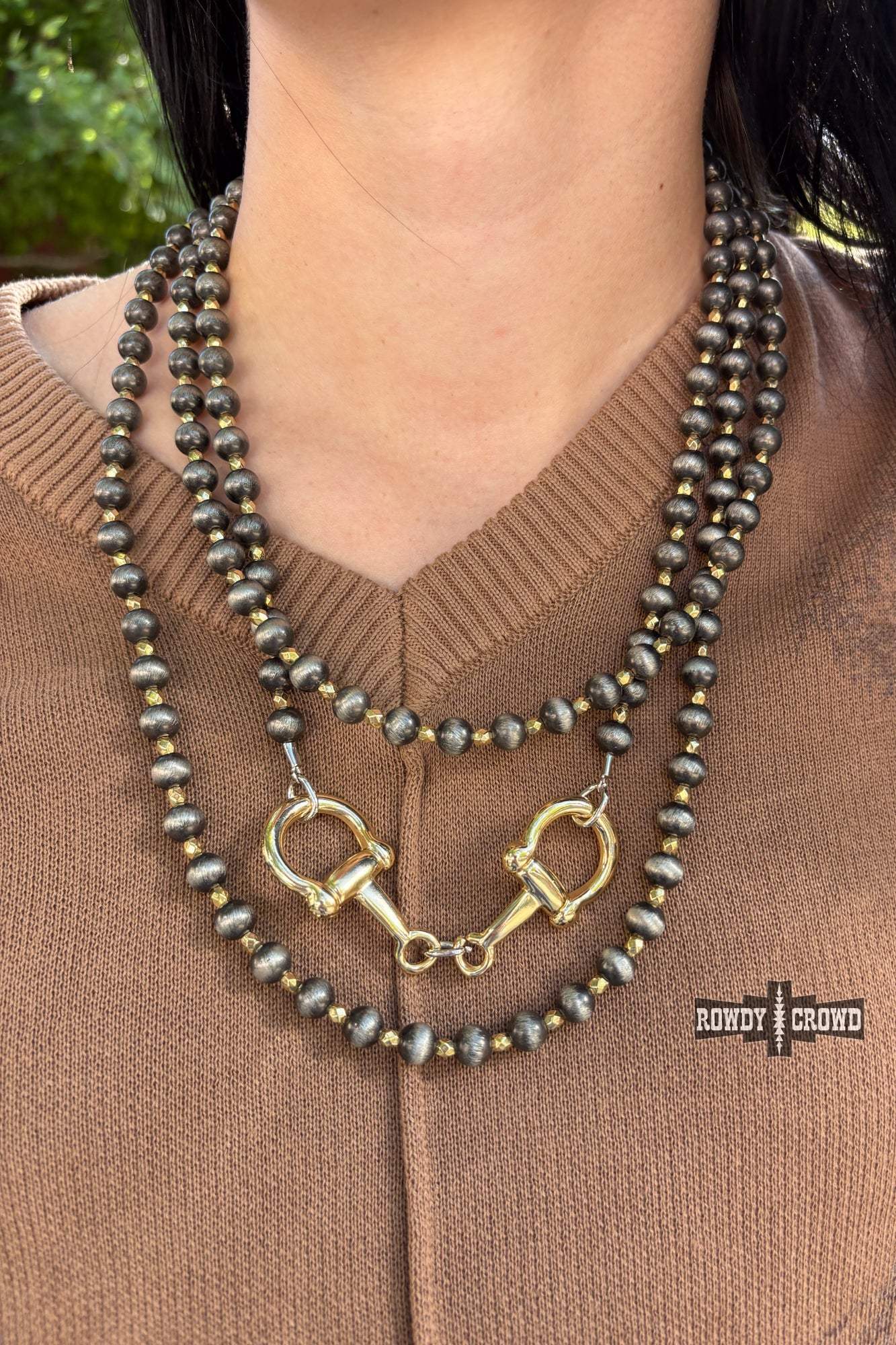 DS Gold Buckle Bit Necklace