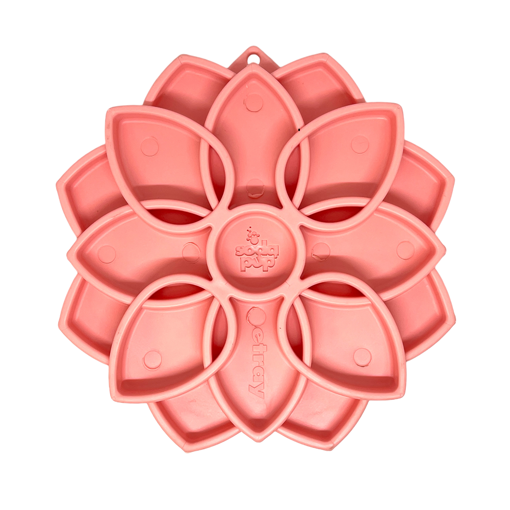Mandala Softie eTray Shallow Slow Feeder Dog Bowl with Suction Cups | USA Made - SodaPup/True Dogs, LLC - Flyclothing LLC