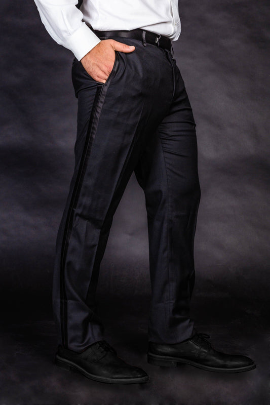The Classics | Black Tuxedo Pants - Shinesty