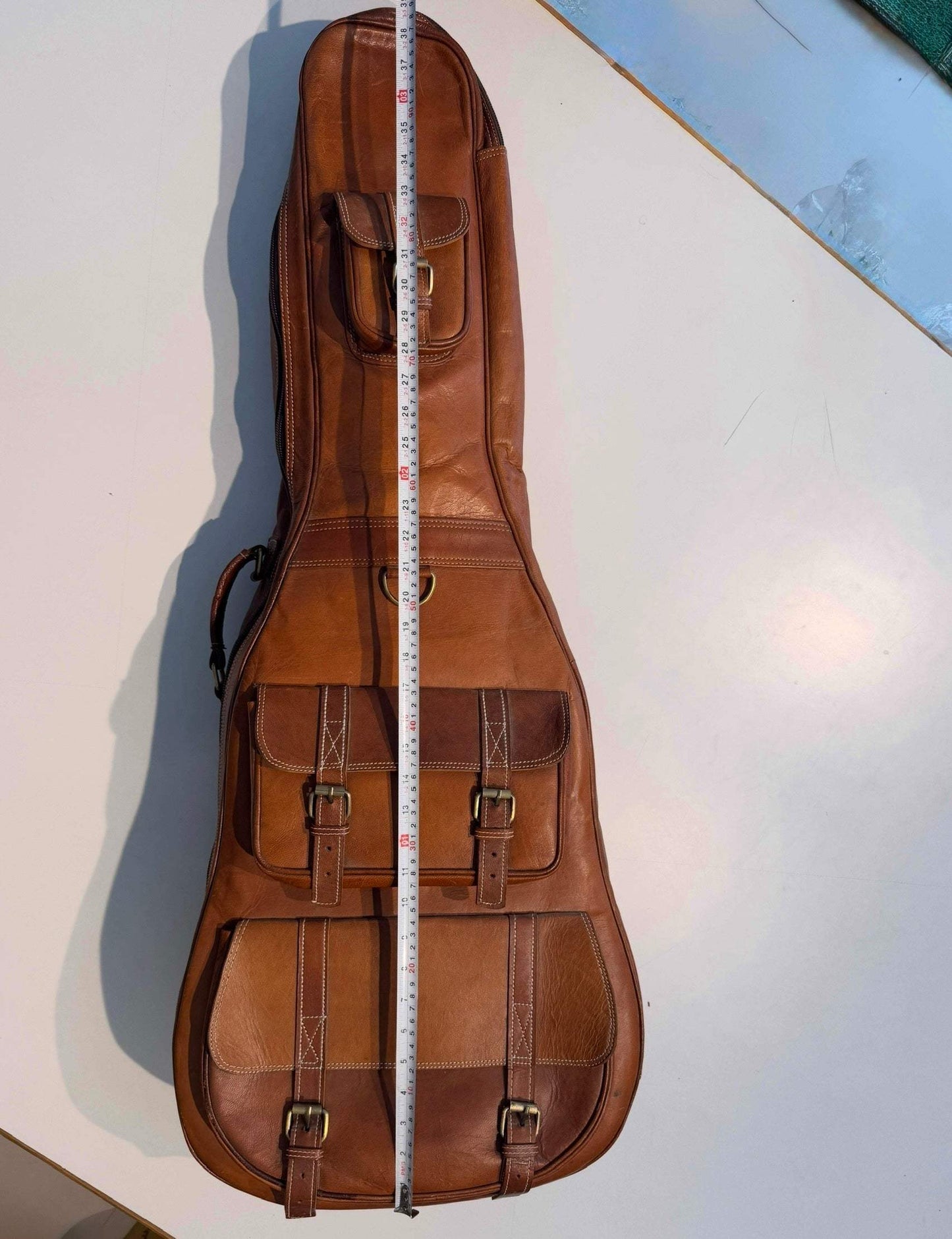 Personalized Leather Guitar Case - Classy Leather Bags - Flyclothing LLC