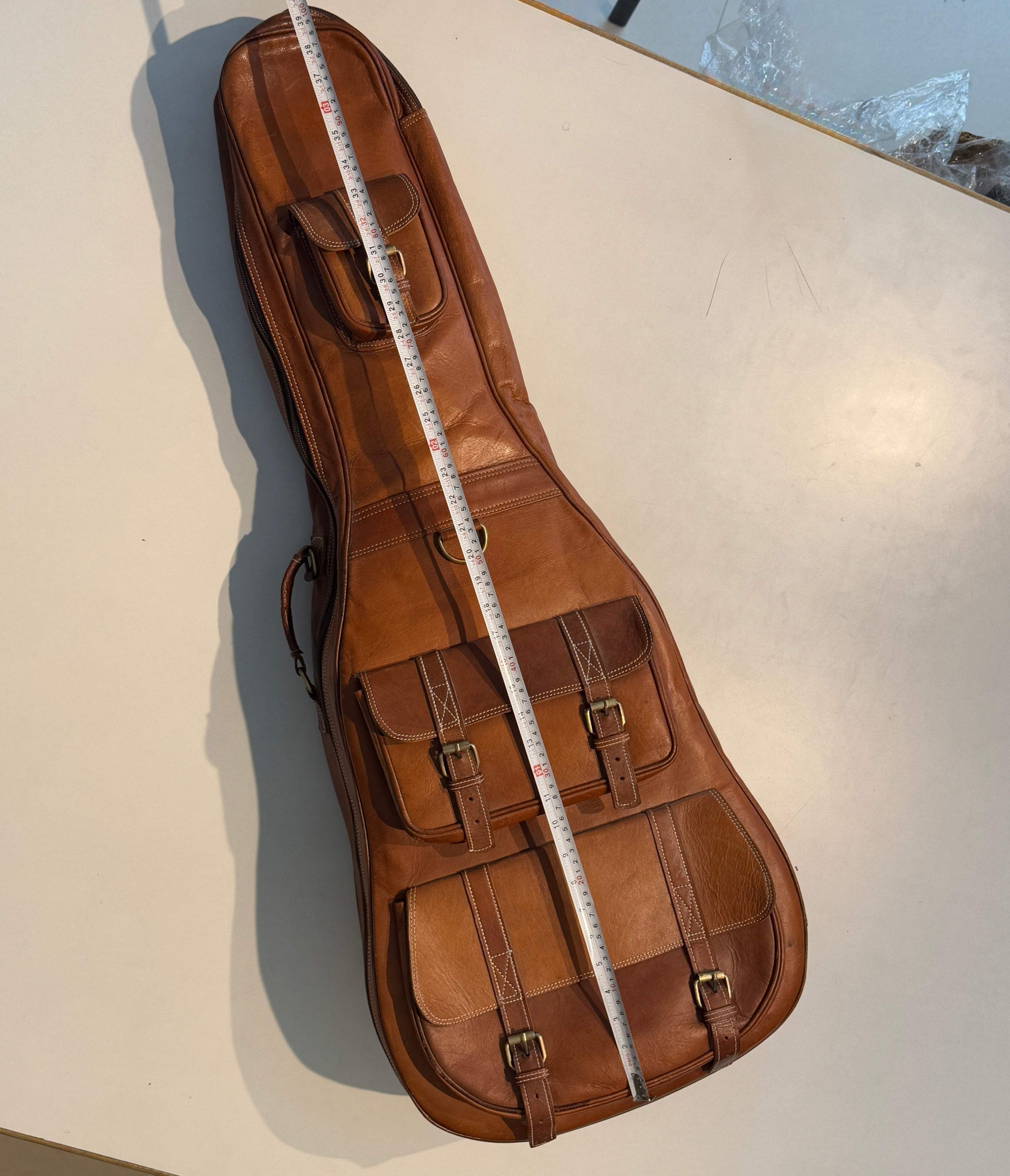 Personalized Leather Guitar Case - Classy Leather Bags - Flyclothing LLC