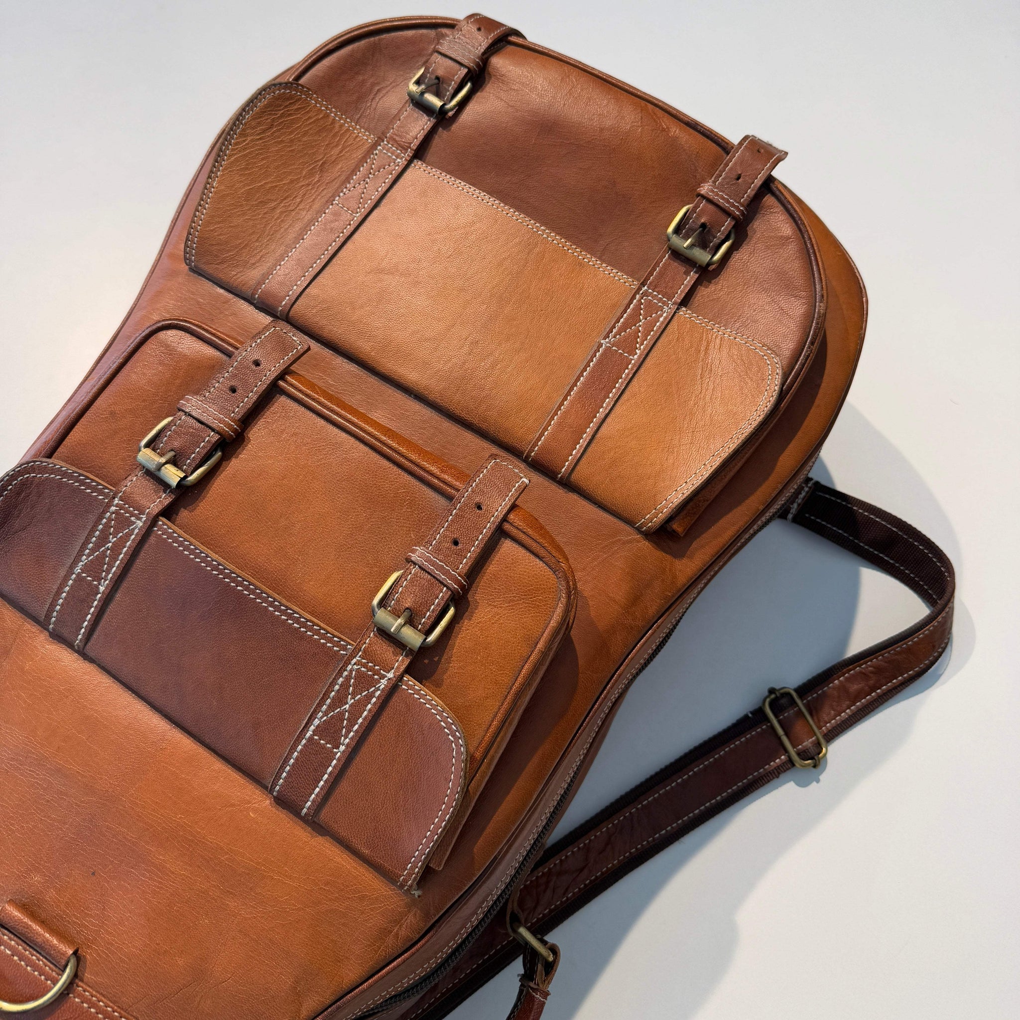 Personalized Leather Guitar Case - Classy Leather Bags - Flyclothing LLC