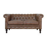 Buffalo Leather Chesterfield - Artisan Furniture - Flyclothing LLC