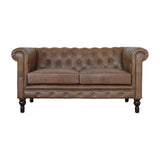 Buffalo Leather Chesterfield - Artisan Furniture - Flyclothing LLC