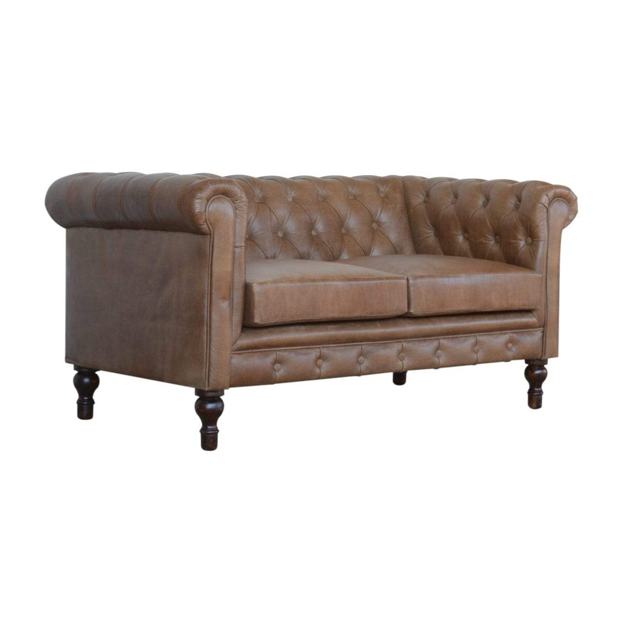Buffalo Leather Chesterfield - Artisan Furniture - Flyclothing LLC