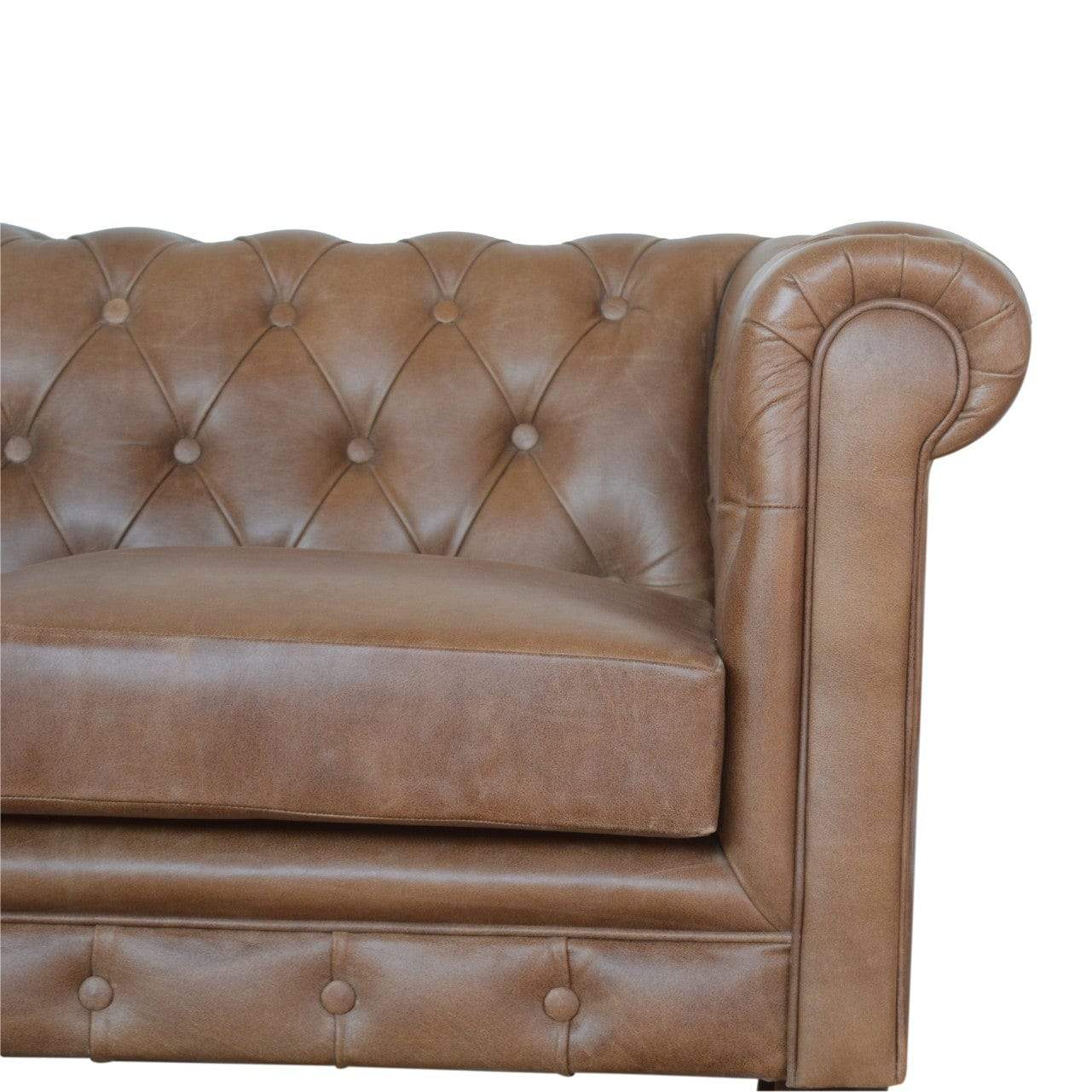 Buffalo Leather Chesterfield - Artisan Furniture - Flyclothing LLC