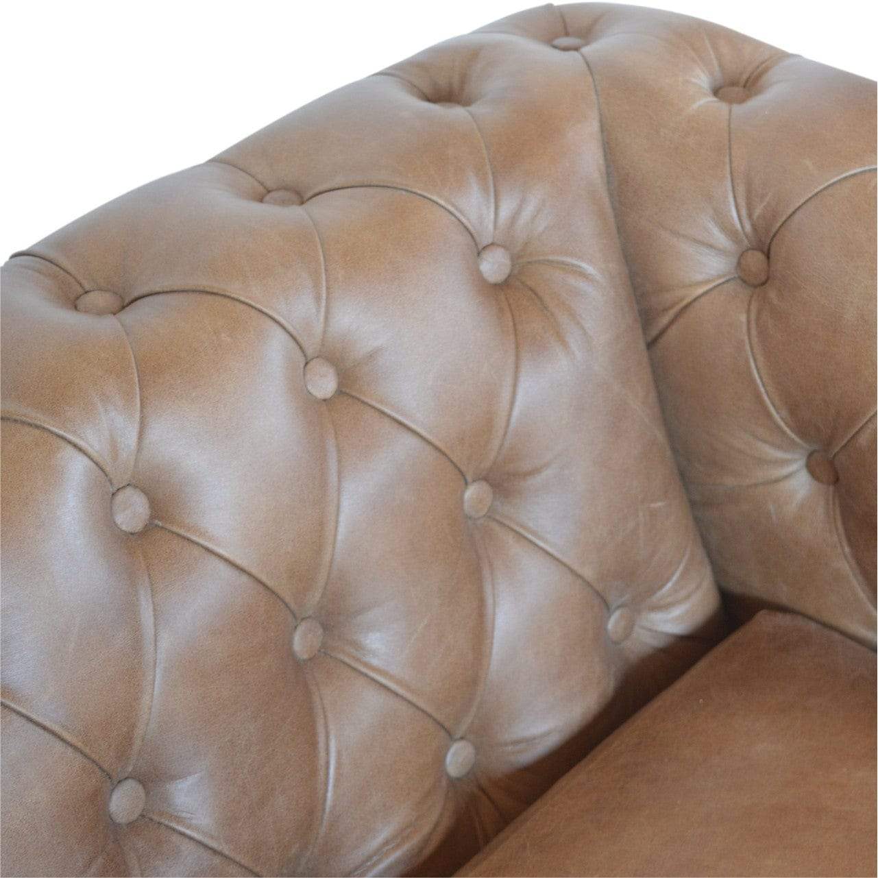 Buffalo Leather Chesterfield - Artisan Furniture - Flyclothing LLC