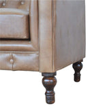 Buffalo Leather Chesterfield - Artisan Furniture - Flyclothing LLC