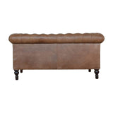 Buffalo Leather Chesterfield - Artisan Furniture - Flyclothing LLC
