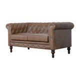 Buffalo Leather Chesterfield - Artisan Furniture - Flyclothing LLC
