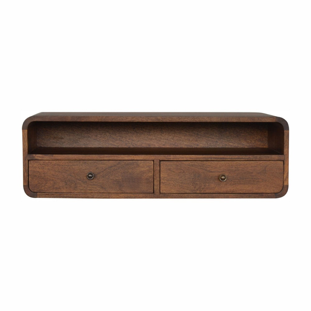 Floating Chestnut Open Console - Artisan Furniture