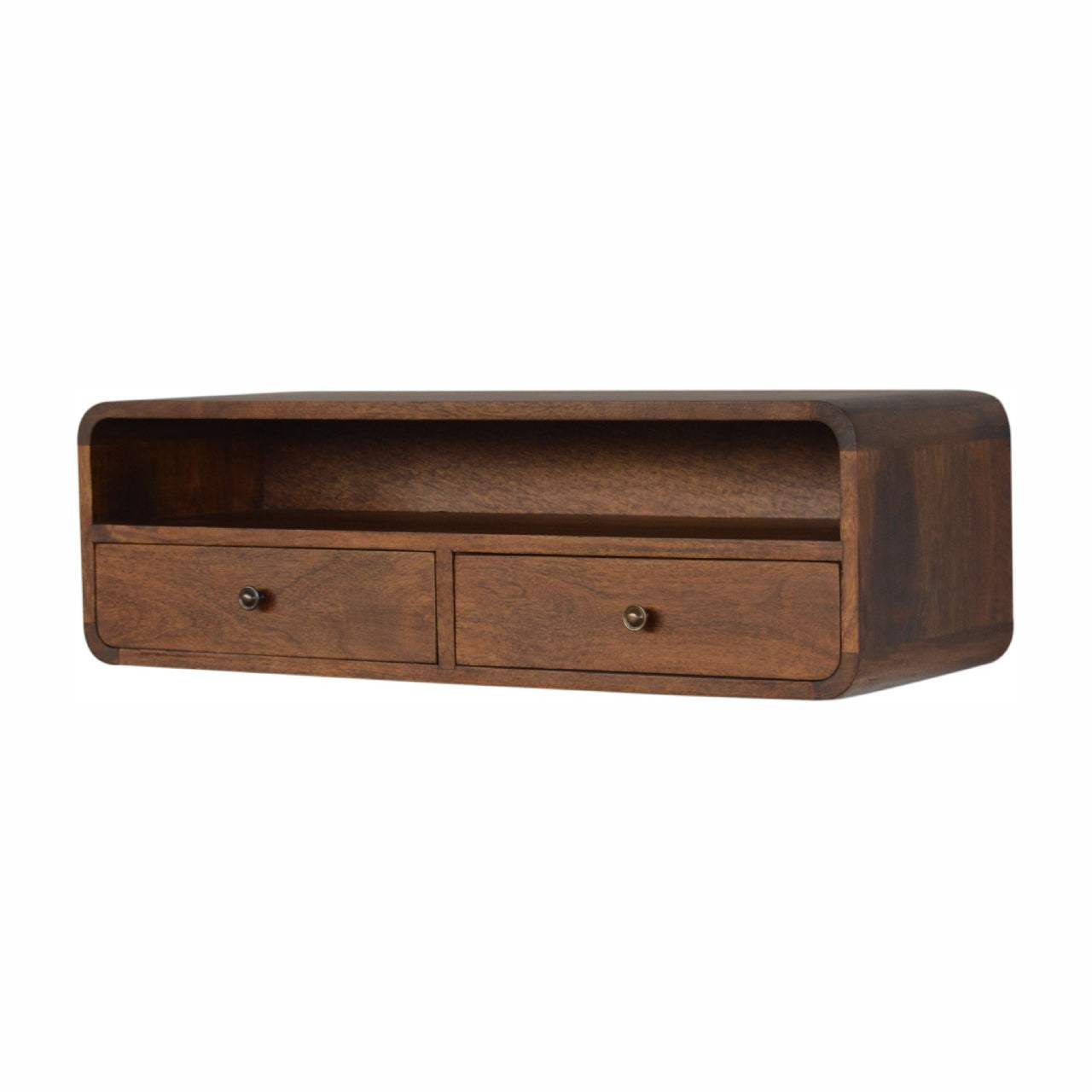 Floating Chestnut Open Console - Artisan Furniture - Flyclothing LLC