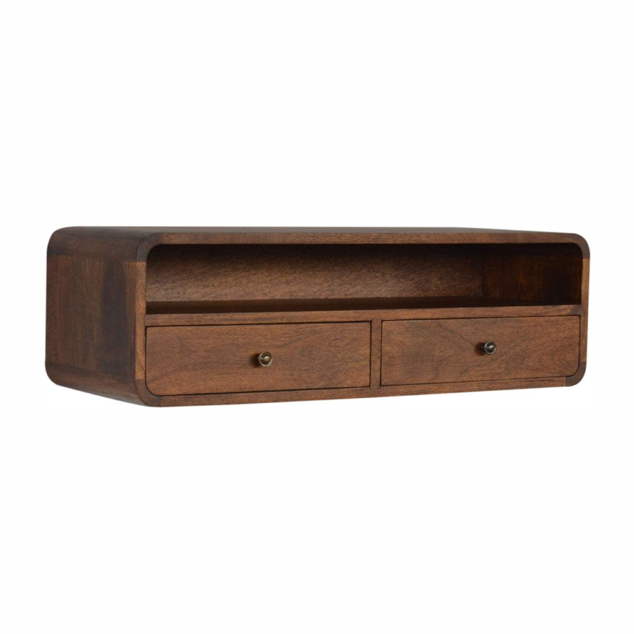 Floating Chestnut Open Console - Artisan Furniture - Flyclothing LLC