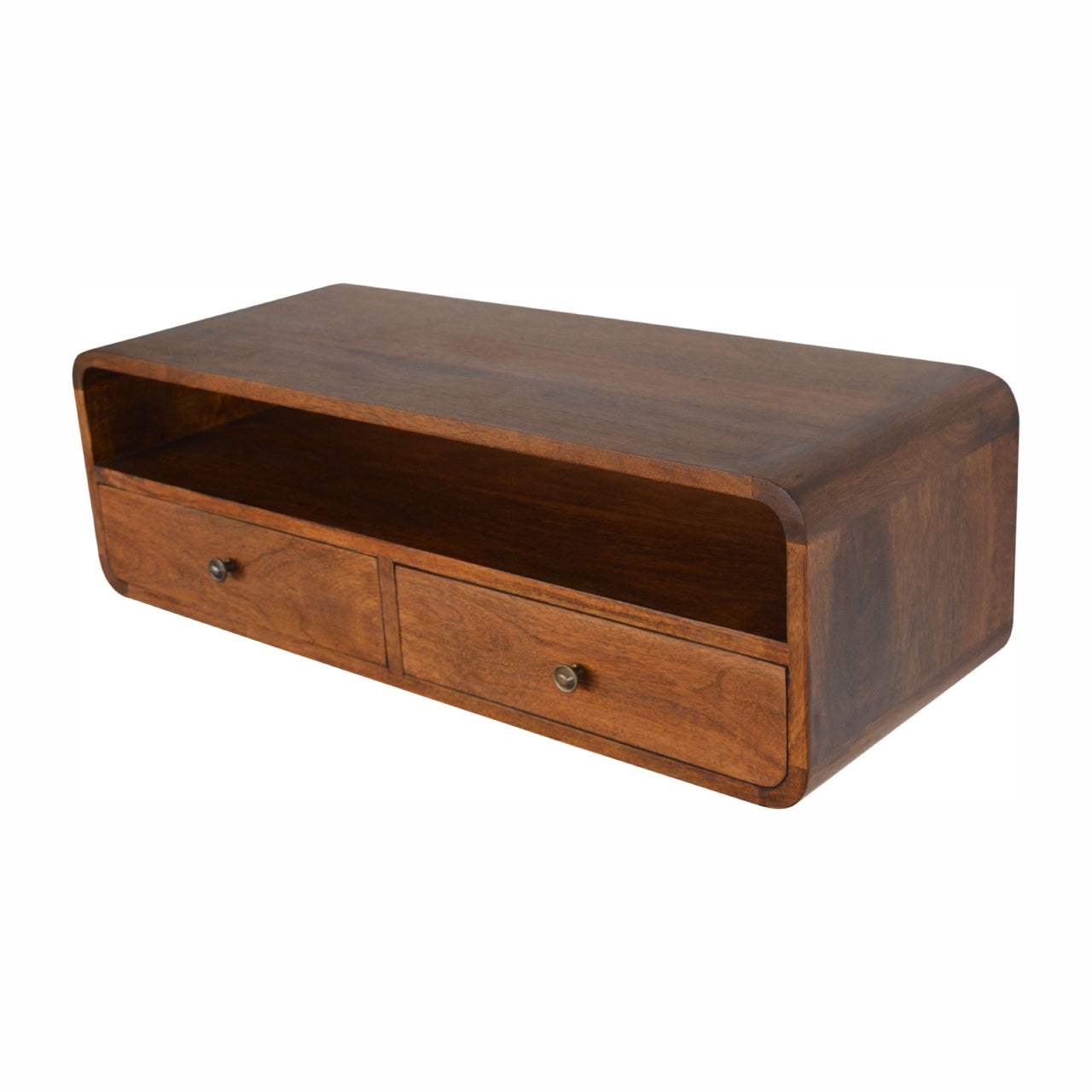 Floating Chestnut Open Console - Artisan Furniture - Flyclothing LLC
