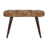 Leopard Print Deep Button Bench - Artisan Furniture - Flyclothing LLC