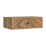 Floating Line Carved Nightstand - Artisan Furniture - Flyclothing LLC
