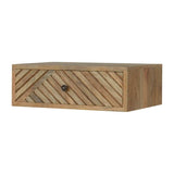 Floating Line Carved Nightstand - Artisan Furniture - Flyclothing LLC