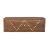 Floating Chestnut Brass Bedside - Artisan Furniture