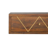 Floating Chestnut Brass Bedside - Artisan Furniture