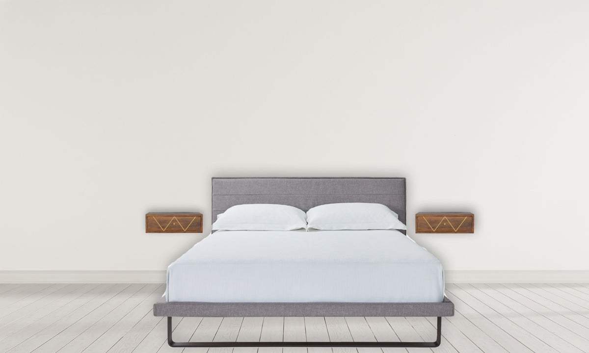 Floating Chestnut Brass Bedside - Artisan Furniture - Flyclothing LLC