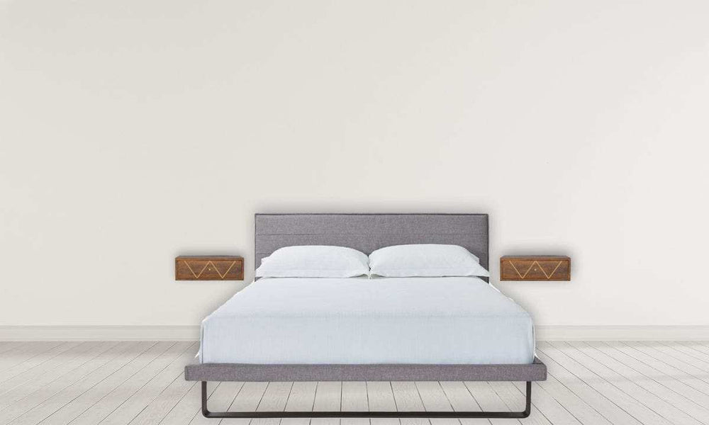 Floating Chestnut Brass Bedside - Artisan Furniture - Flyclothing LLC