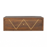 Floating Chestnut Brass Bedside - Artisan Furniture - Flyclothing LLC