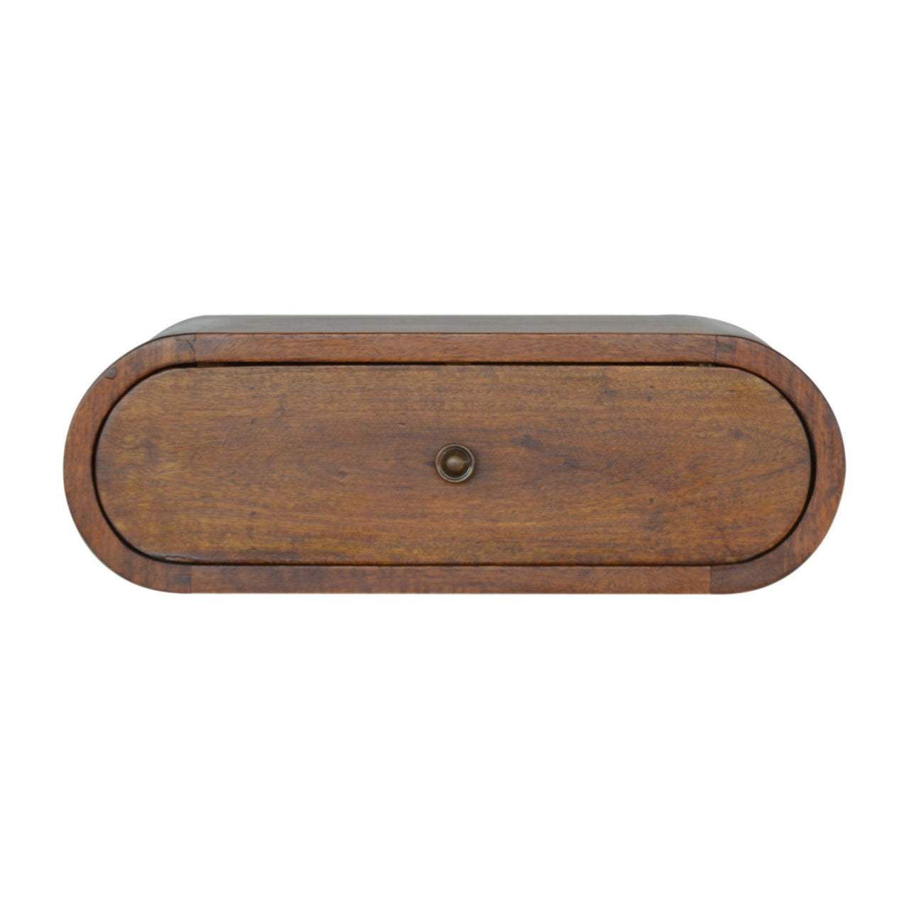 Wall Mounted Round Chestnut Bedside - Artisan Furniture - Flyclothing LLC