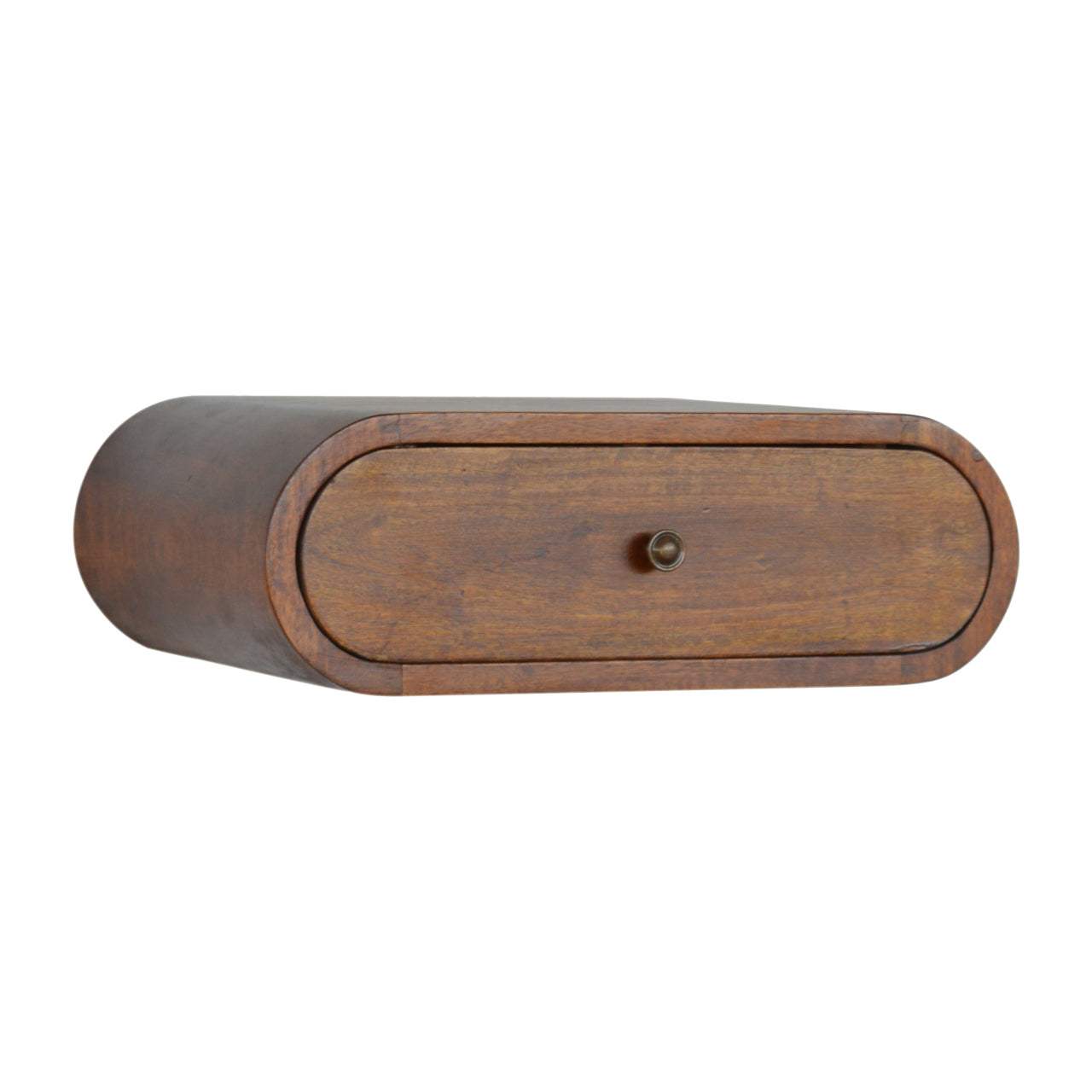 Wall Mounted Round Chestnut Bedside - Artisan Furniture - Flyclothing LLC