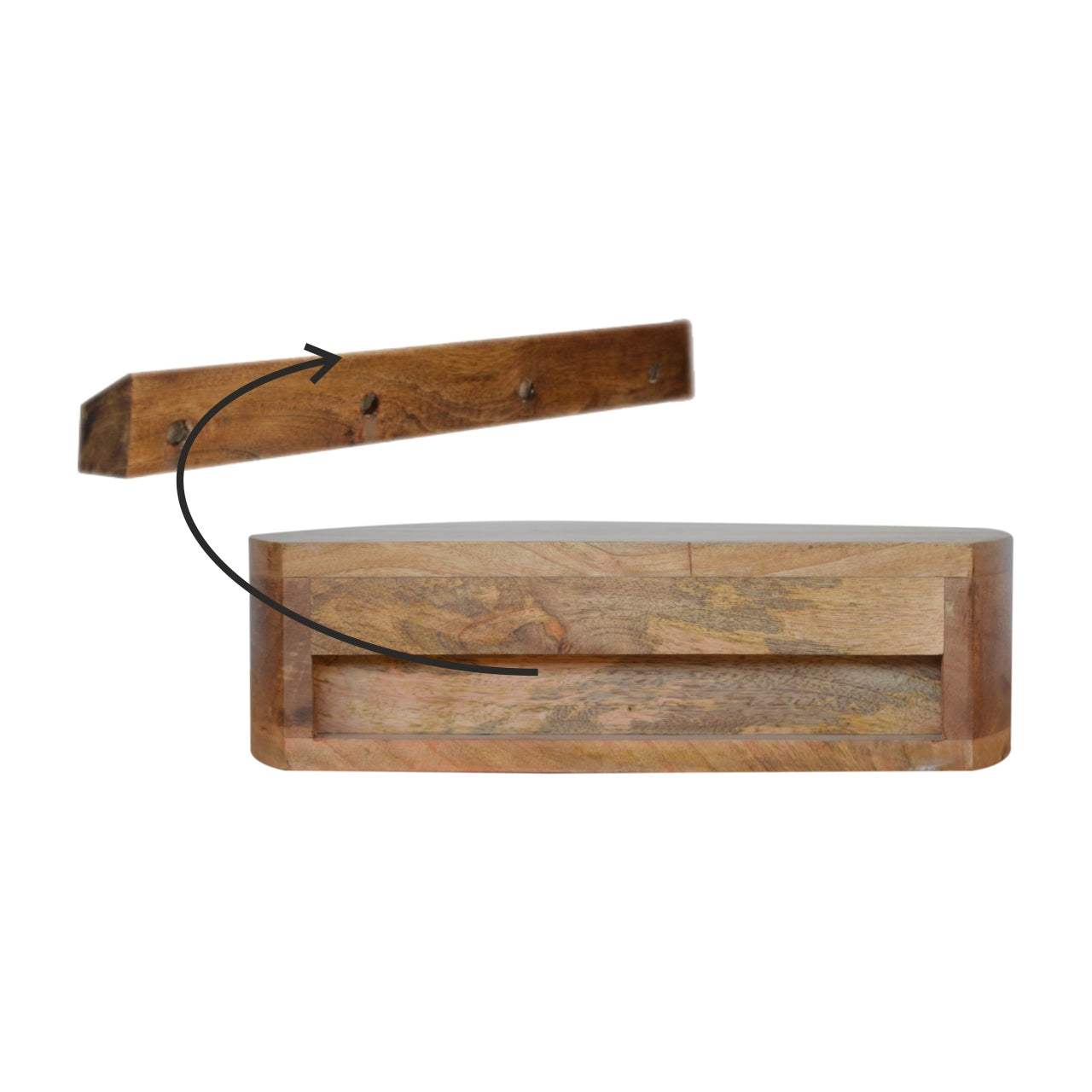 Wall Mounted Rounded Bedside - Artisan Furniture - Flyclothing LLC