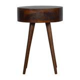 Nordic Chestnut Circular Bedside - Artisan Furniture - Flyclothing LLC