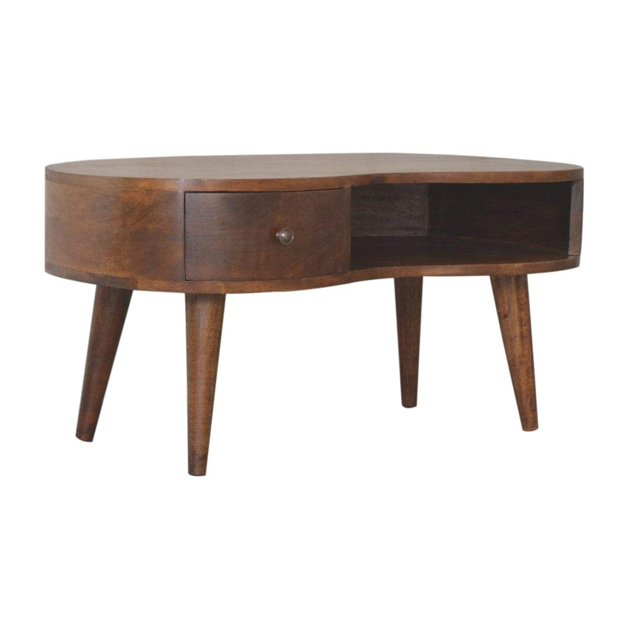 Chestnut Wave Coffee Table - Artisan Furniture - Flyclothing LLC