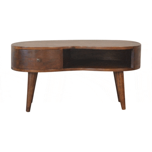 Chestnut Wave Coffee Table - Artisan Furniture - Flyclothing LLC