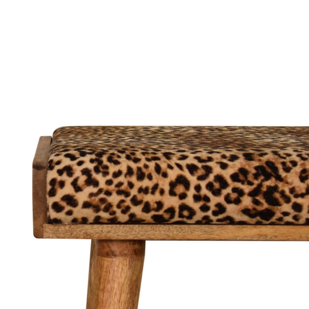Artisan Leopard Velvet Tray Style Footstool - Artisan Furniture - Flyclothing LLC