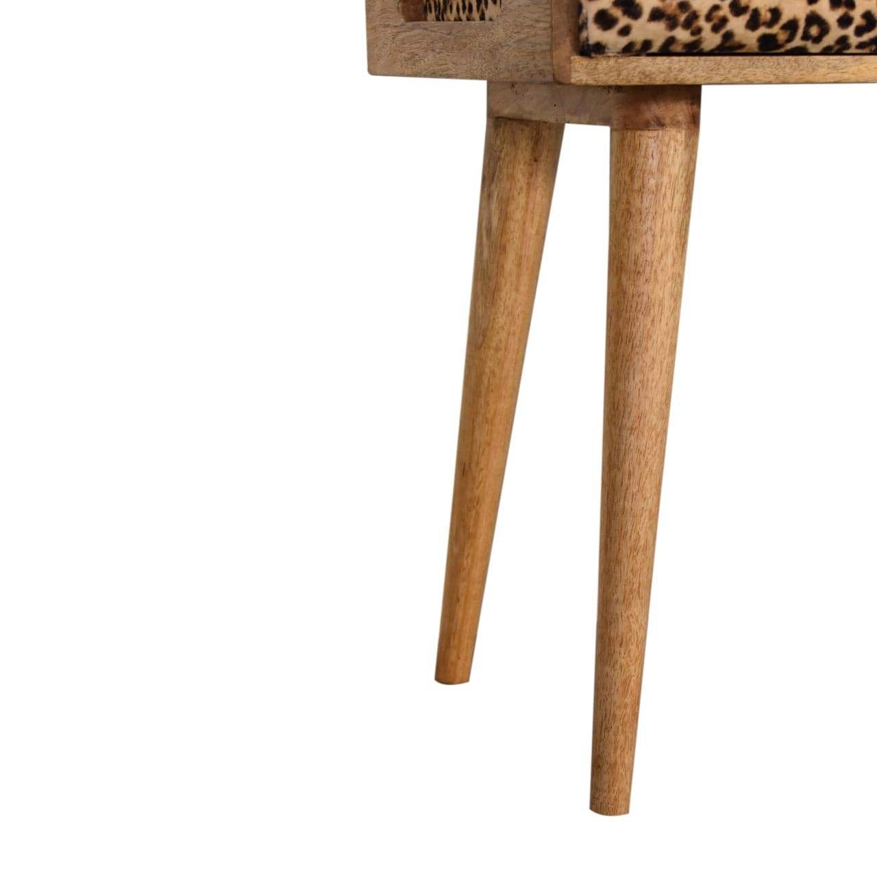 Artisan Leopard Velvet Tray Style Footstool - Artisan Furniture - Flyclothing LLC