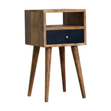 Mini Navy Blue Hand Painted Bedside - Artisan Furniture - Flyclothing LLC