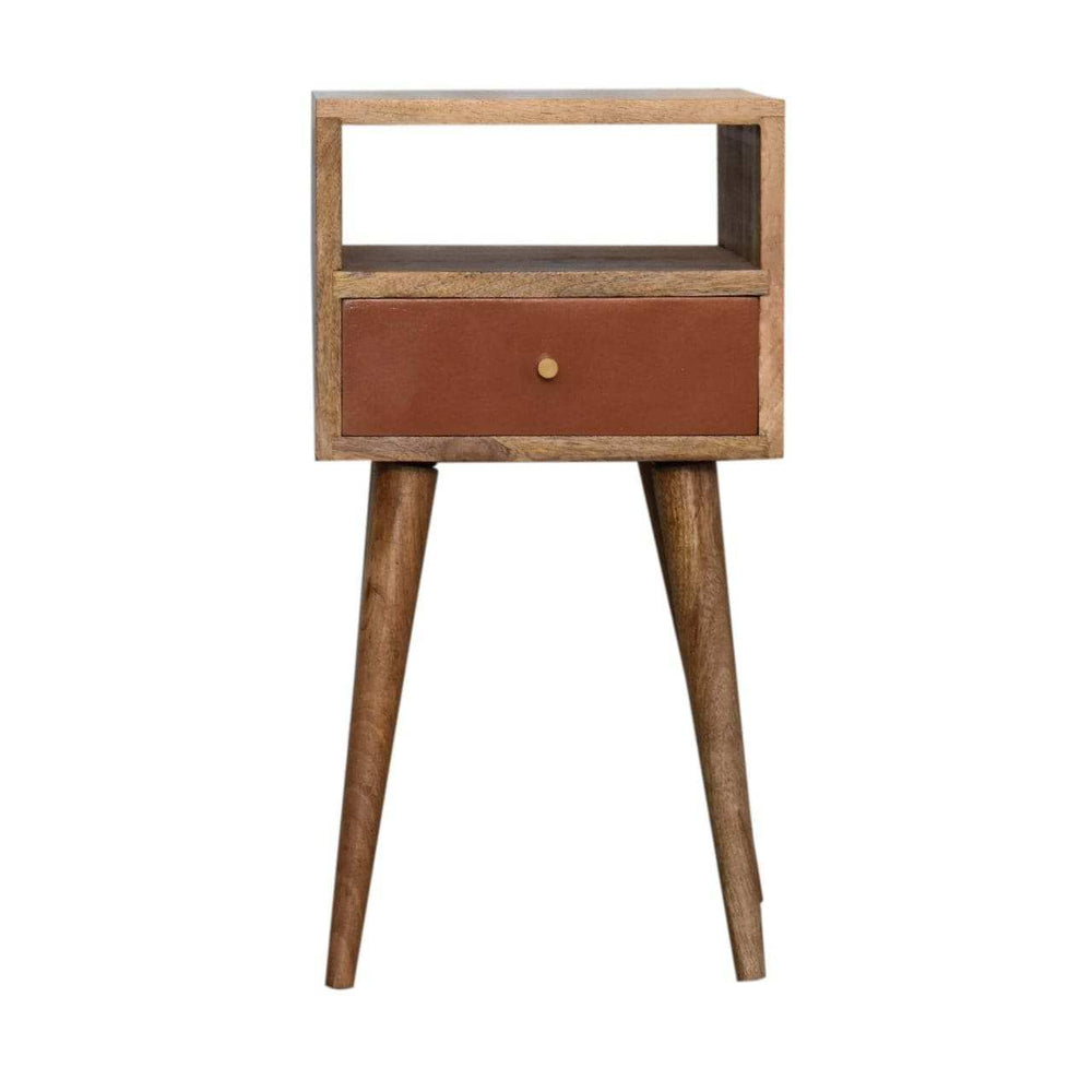 Mini Brick Red Hand Painted Bedside - Artisan Furniture - Flyclothing LLC