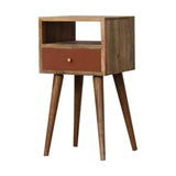 Mini Brick Red Hand Painted Bedside - Artisan Furniture - Flyclothing LLC
