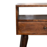 Modern Chestnut Solid Wood Bedside - Artisan Furniture - Flyclothing LLC