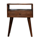 Modern Chestnut Solid Wood Bedside - Artisan Furniture - Flyclothing LLC