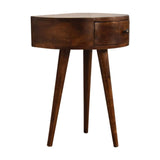 Chestnut Semi Circle Bedside - Artisan Furniture - Flyclothing LLC