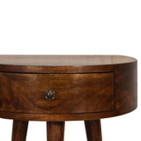 Chestnut Semi Circle Bedside - Artisan Furniture - Flyclothing LLC